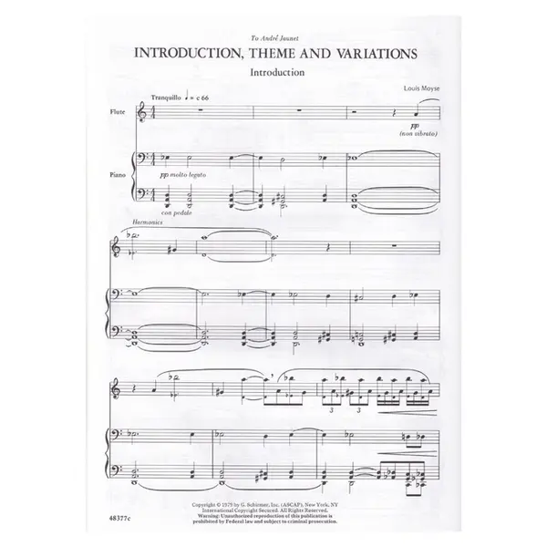 Introduction, Theme And Variations