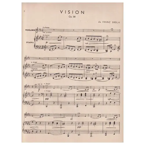 Vision op. 28 para violin y piano