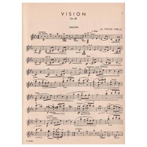 Vision op. 28 para violin y piano