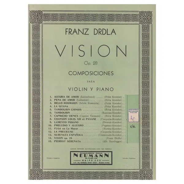 Vision op. 28 para violin y piano
