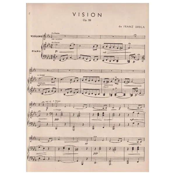 Vision op. 28 para violin y piano