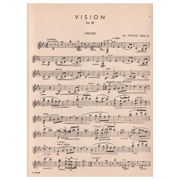 Vision op. 28 para violin y piano