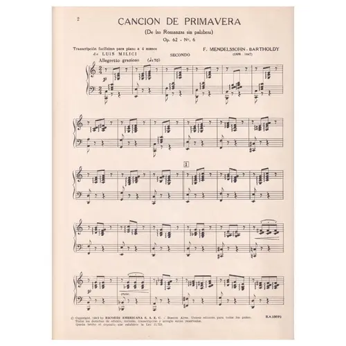 Cancion De Primavera
