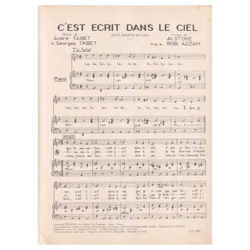 C'est Ecrit Dans Le Ciel(Está Escrito no Céu)