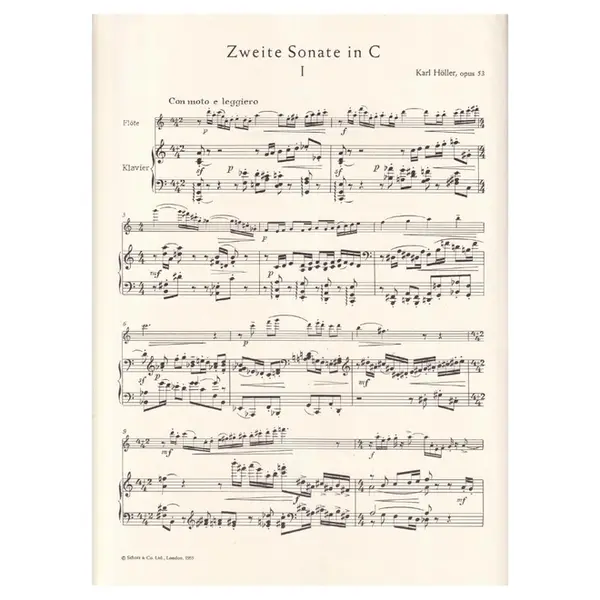 Zweite Sonate In C Fur Flote und klavier - Op.53