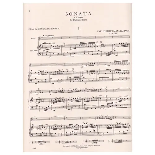 Sonata In C Major for flute and piano