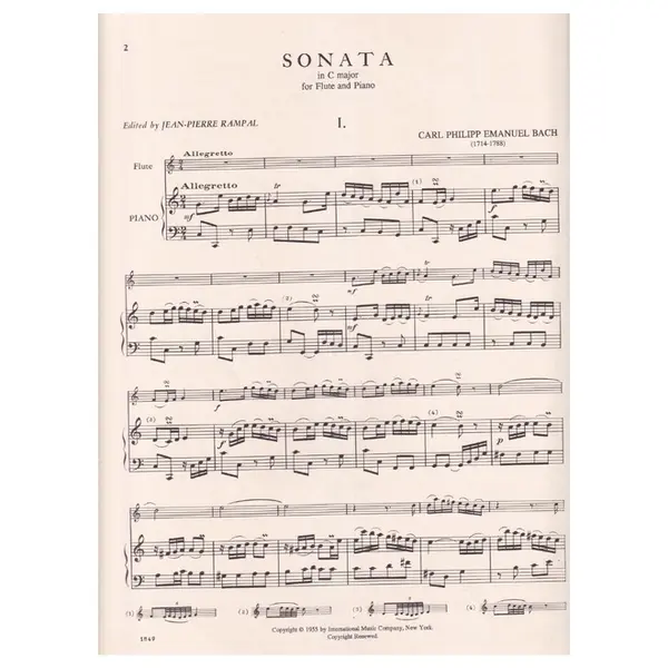 Sonata In C Major for flute and piano