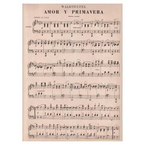 Amor y Primavera - vals para piano