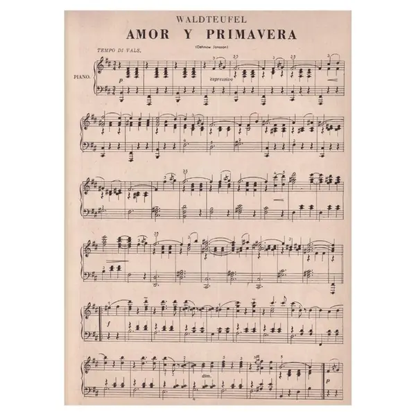 Amor y Primavera - vals para piano