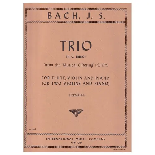 Trio In C Minor -S.1079 from the Musical Offering