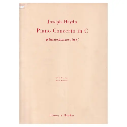 Piano Concerto In C for piano (harpsichord) and orchestra