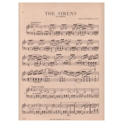 The Sirens for piano