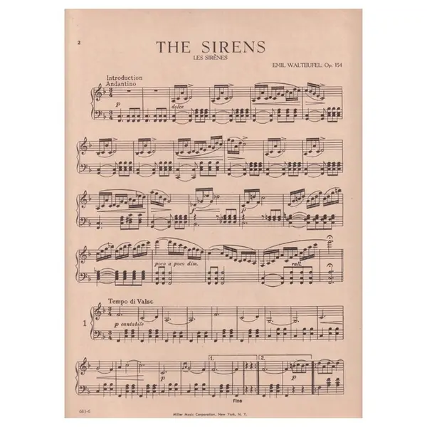The Sirens for piano