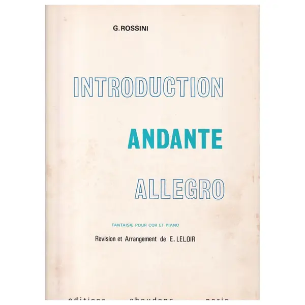 Introductions Andante Allegro pour cor et piano