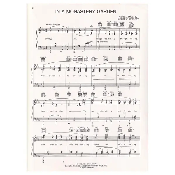 In a Monastery Garden para canto e piano