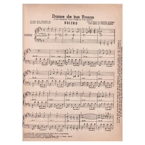 Dame de tus Rosas - Bolero
