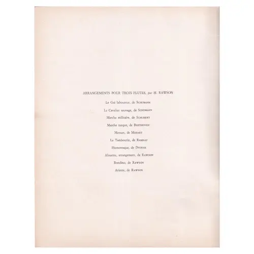 Oeuvres des grands Maitres pour 3 flutes