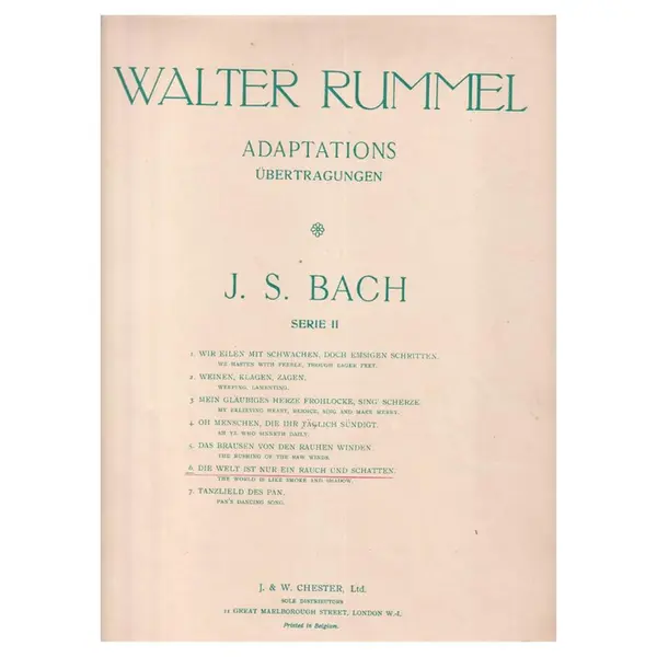 Die Welt ist nur ein Rauch und Schatten -  piano