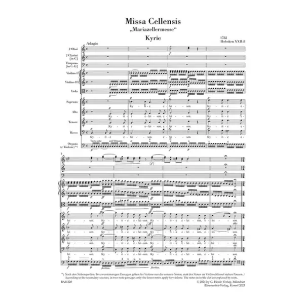Missa Cellensis Hob. XXII:8 "Mass for Mariazell"