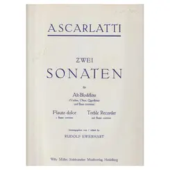 Zwei Sonaten fur Alt-Blockflote und bass continuo