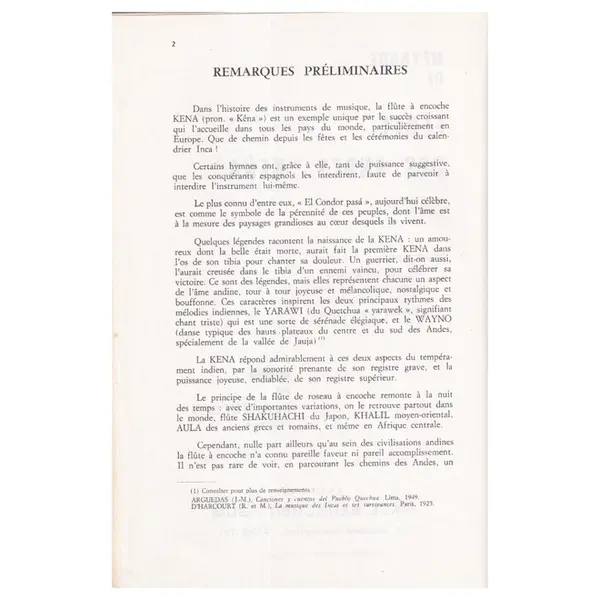 Methode de flute des andes Kena
