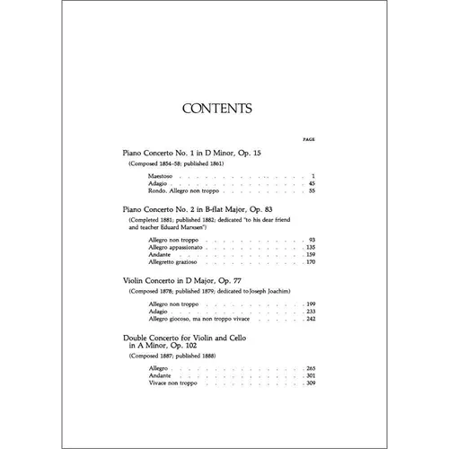 Complete Concerti In Full Score - Op.15, Op.83, Op.77, Op.102