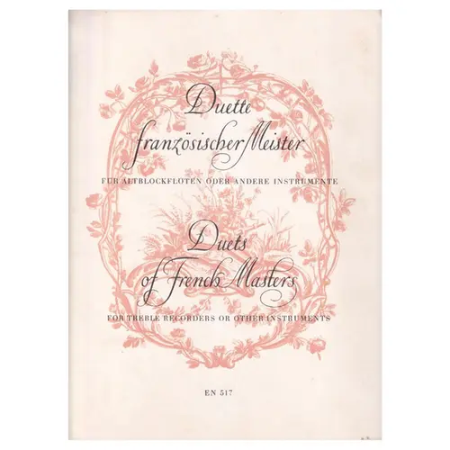 Duette franzosischer Meister fur altblockfloten
