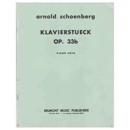 Klavierstueck op. 33b