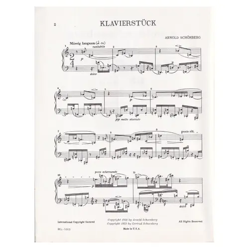 Klavierstueck op. 33b