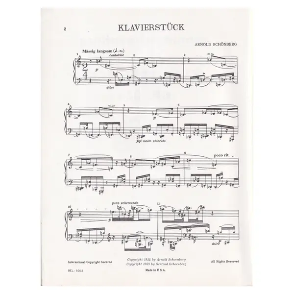 Klavierstueck op. 33b
