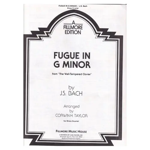 Fugue In G Minor for brass quartet