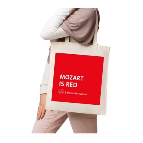 Sacola de algodão (eco bag) Mozart is red