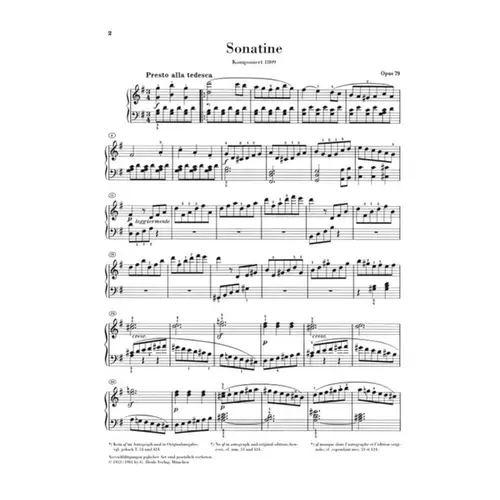 Piano Sonatina no. 25 G major op. 79