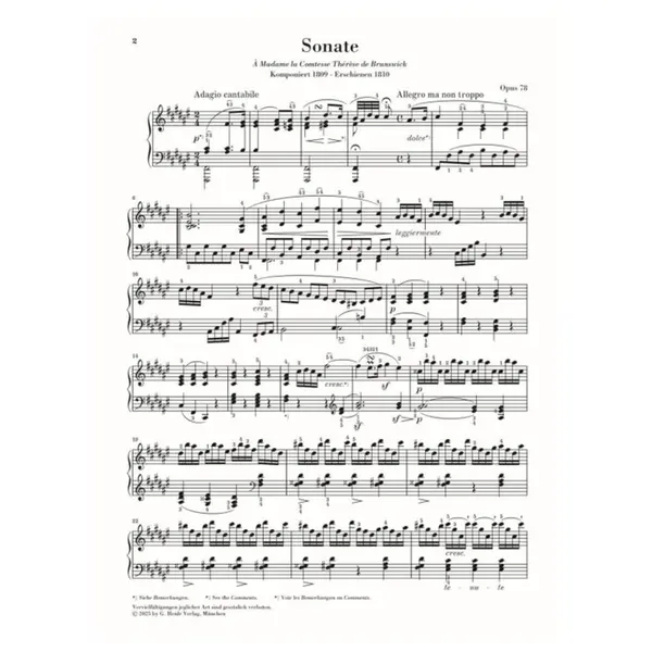 Piano Sonata no. 24 F sharp major op. 78