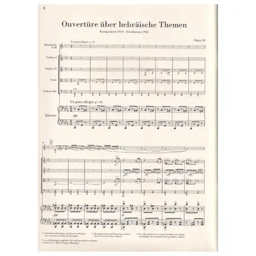 Overture on Hebrew Themes op. 34