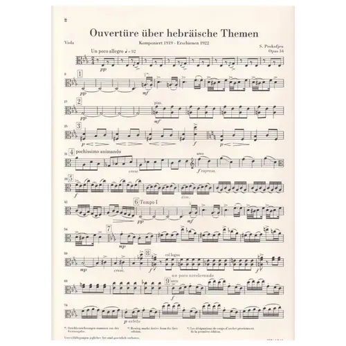 Overture on Hebrew Themes op. 34