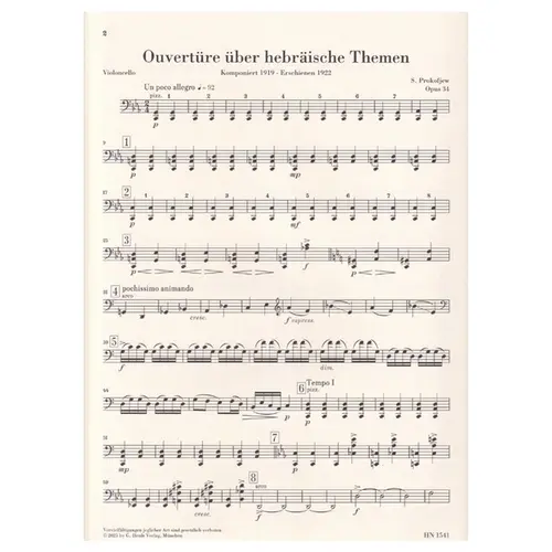 Overture on Hebrew Themes op. 34