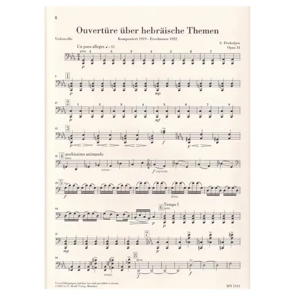 Overture on Hebrew Themes op. 34