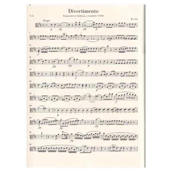 March K. 445 and Divertimento K. 334 for 2 Horns and Strings - Set of strings