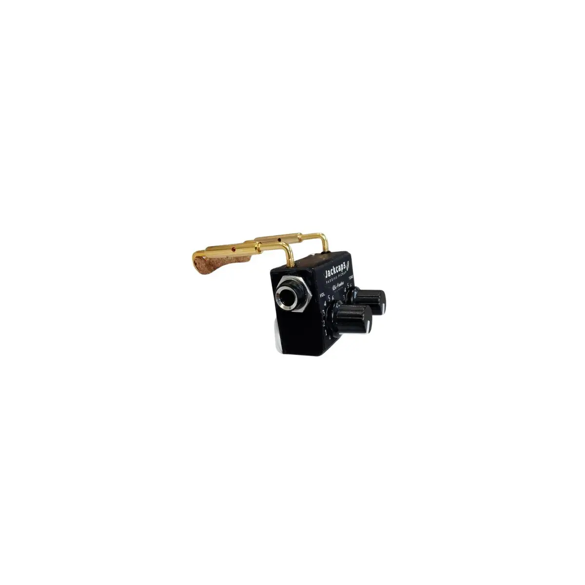 Captador Piezo elétrico de contato Ric Cortez Jackcap 3 UP GP-J3Q com suporte de queixeira