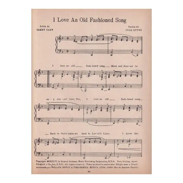 I Love an Old Fashioned Song - Canção Slow