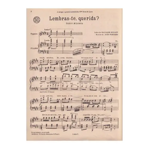 Lembras-te, Querida? - Tango