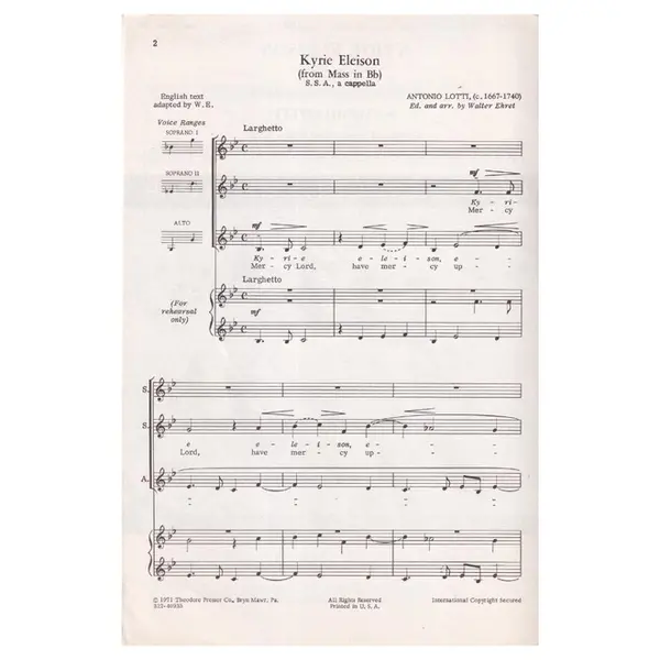 Kyrie Eleison from Mass in Bb