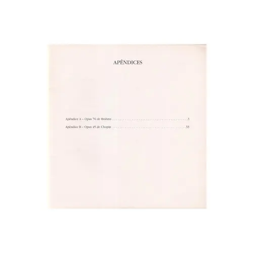 Opus 76 de Brahms / opus 45 de Chopin