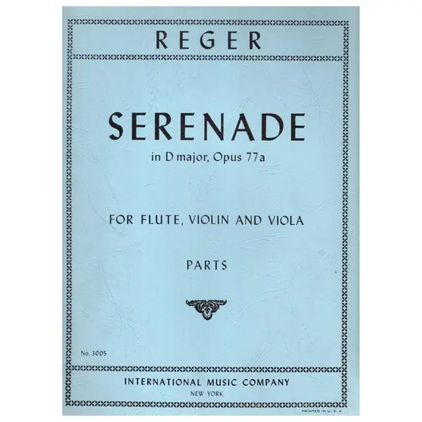 Serenade In D Major, op.77 a for flute, violin and viola - parts