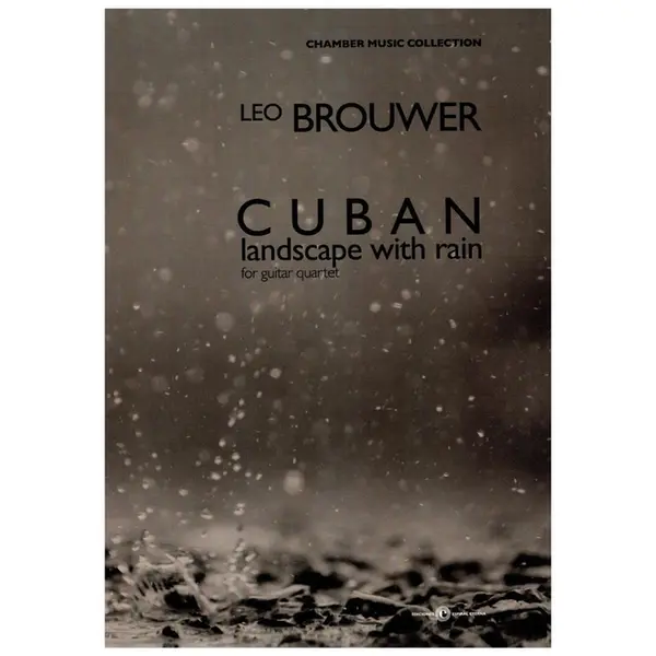 Cuban Landscape with rain for guitar quartet score+partes