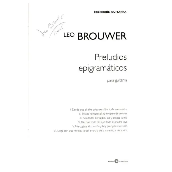Preludios Epigramáticos para guitarra