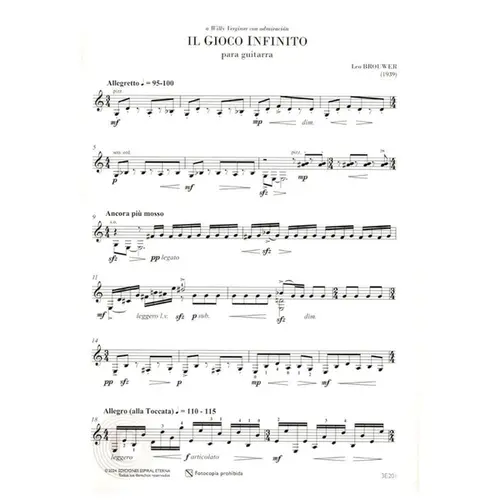 Il Gioco Infinito para Guitarra