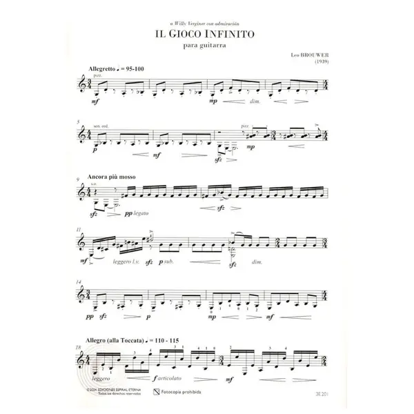 Il Gioco Infinito para Guitarra