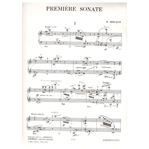 Premiere Sonate pour piano